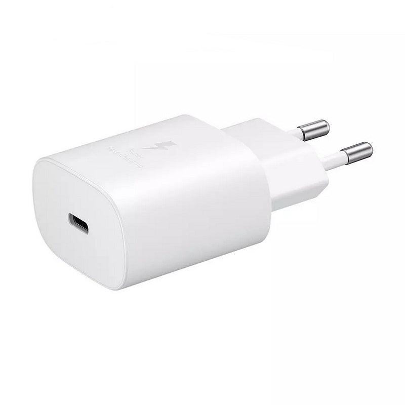 Samsung 25W PD Adapter (USB-C) (Without Cable) EU Plug - White