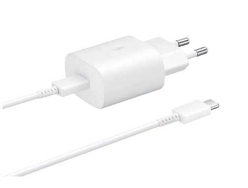 Samsung 25W Travel Adapter 2 Pin with C to C Cable - White