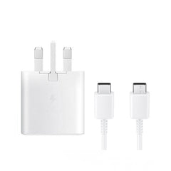 Samsung 25w 3 Pin Charger With Cable - White