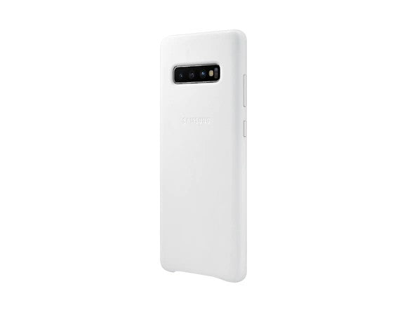 Samsung Galaxy S10+ Leather Cover- White