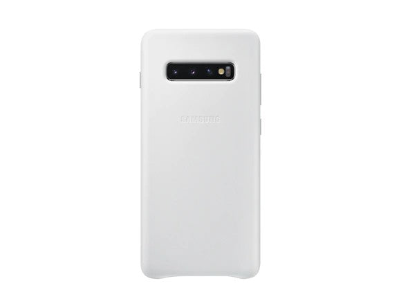 Samsung Galaxy S10+ Leather Cover- White