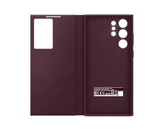 Samsung Galaxy S22 Ultra Smart Clear View Cover - Burgundy