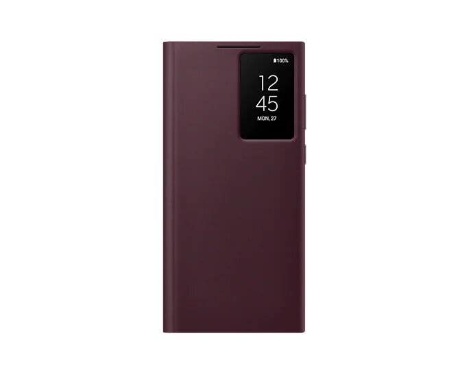 Samsung Galaxy S22 Ultra Smart Clear View Cover - Burgundy