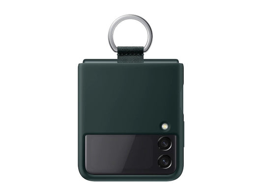Buy Samsung Galaxy Z Flip3 5G Silicone Cover with Ring - Green from Vmart in Pakistan