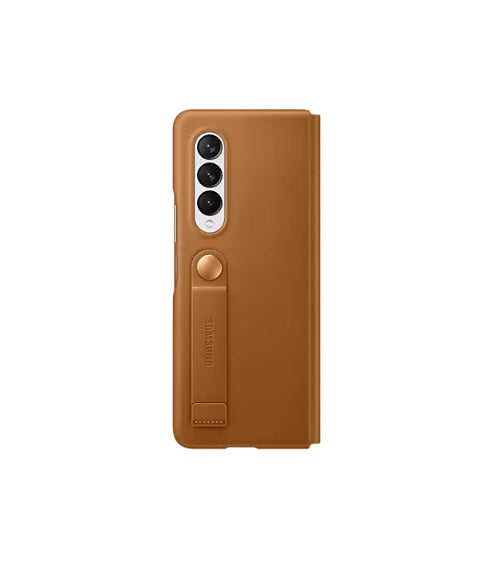 Samsung Galaxy Z Fold3 5G Leather Flip Cover - Camel