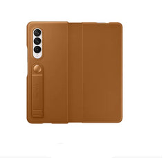 Samsung Galaxy Z Fold3 5G Leather Flip Cover - Camel