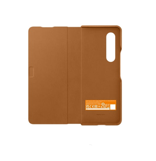 Samsung Galaxy Z Fold3 5G Leather Flip Cover - Camel