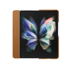 Samsung Galaxy Z Fold3 5G Leather Flip Cover - Camel