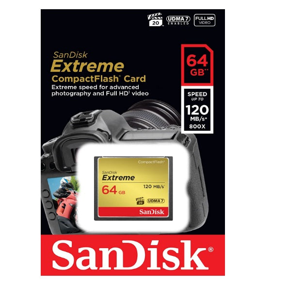 SanDisk 64GB Extreme CompactFlash Memory Card