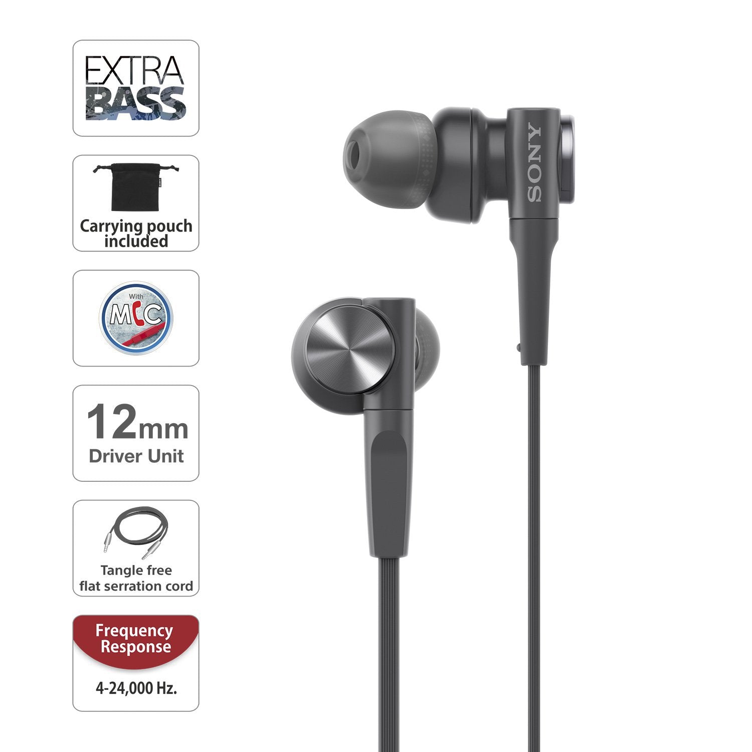 Sony MDR-XB55AP Extra Bass In-ear Headphones