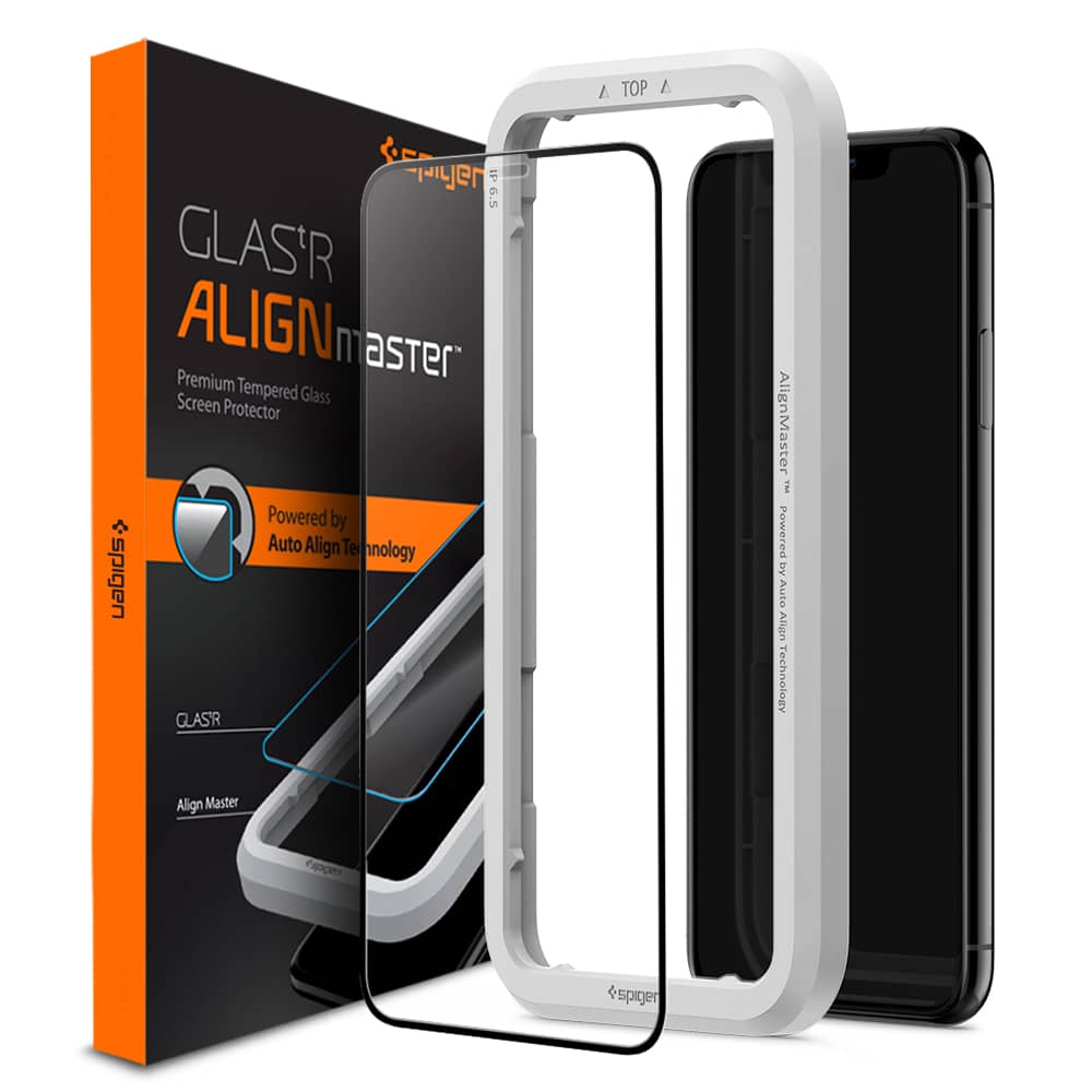 Spigen iPhone 11 Pro Max Align Master Screen Protector Black