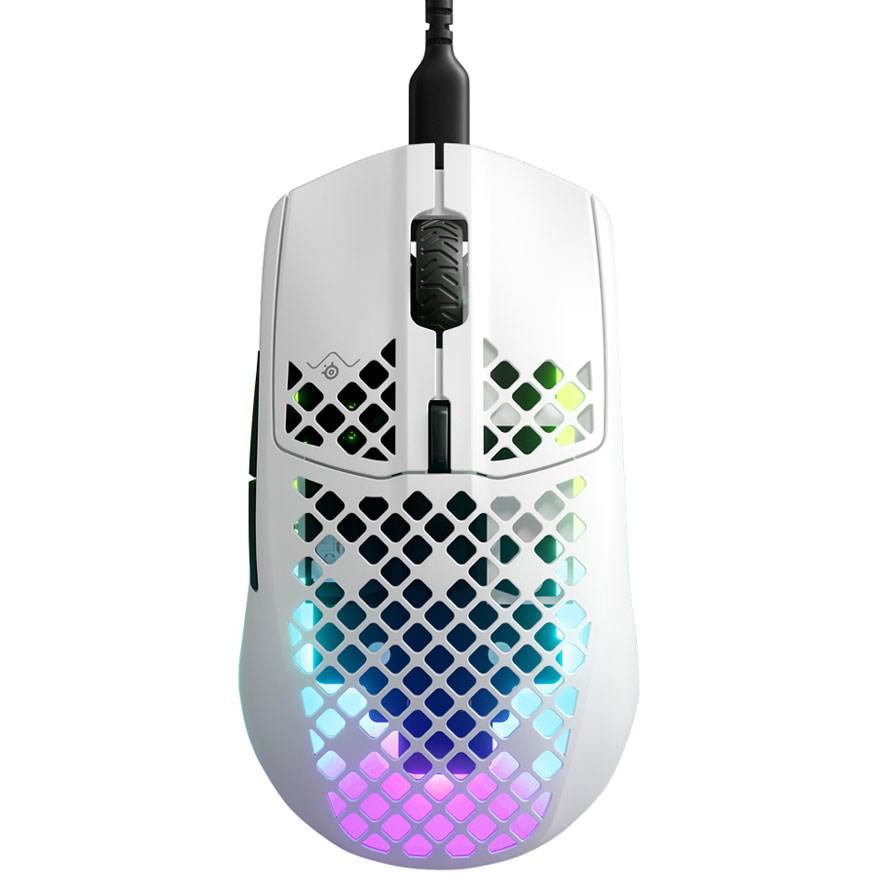 SteelSeries Aerox 3 2022 Edition Ultra Lightweight Wired Gaming Mouse - Snow