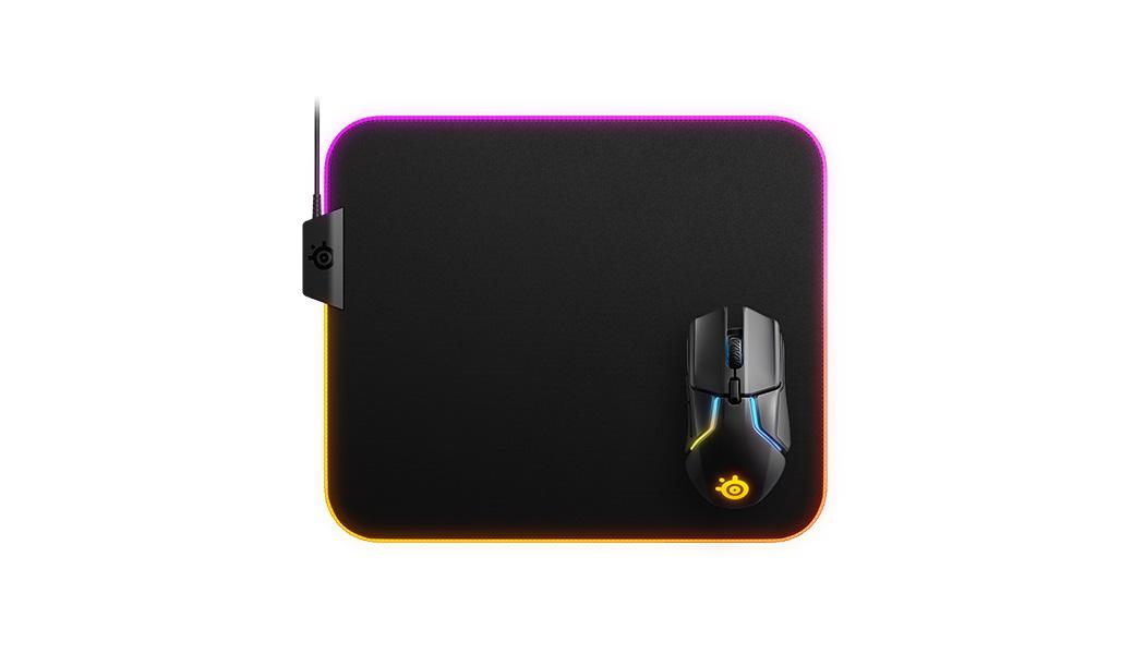 SteelSeries QCK Prism Cloth RGB Gaming Mousepad - Medium