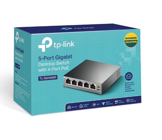 TP-Link TL-SG1005P 5-Ports Gigabit Desktop Switch With 4-Port PoE