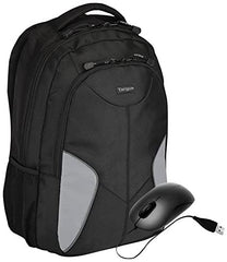 Targus BAP0032-01 UltraLight II Laptop Backpack 16" With Mini Blue Trace Mouse Bundle