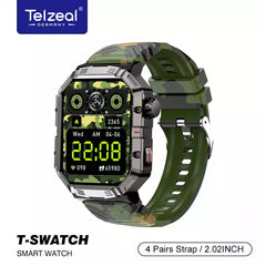 Telzeal T-Swatch Smart Watch With 4 Strap And Side Belt Pouch