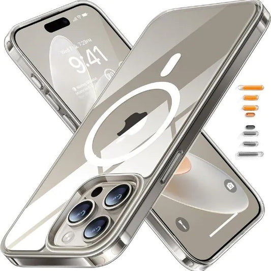 Torras Diamond Series Magsafe Compatible Phone Case for iPhone 15 Pro Max Clear