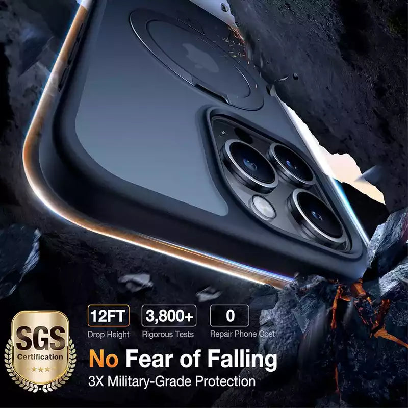 Buy Torras UPro Ostand Matte Series Magsafe Compatible Phone Case for iPhone 15 Pro Max Black from Vmart in Pakistan