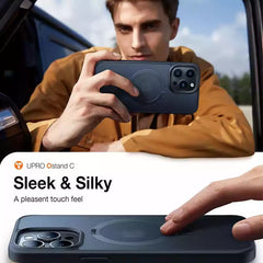 Buy Torras UPro Ostand Matte Series Magsafe Compatible Phone Case for iPhone 15 Pro Max Black from Vmart in Pakistan