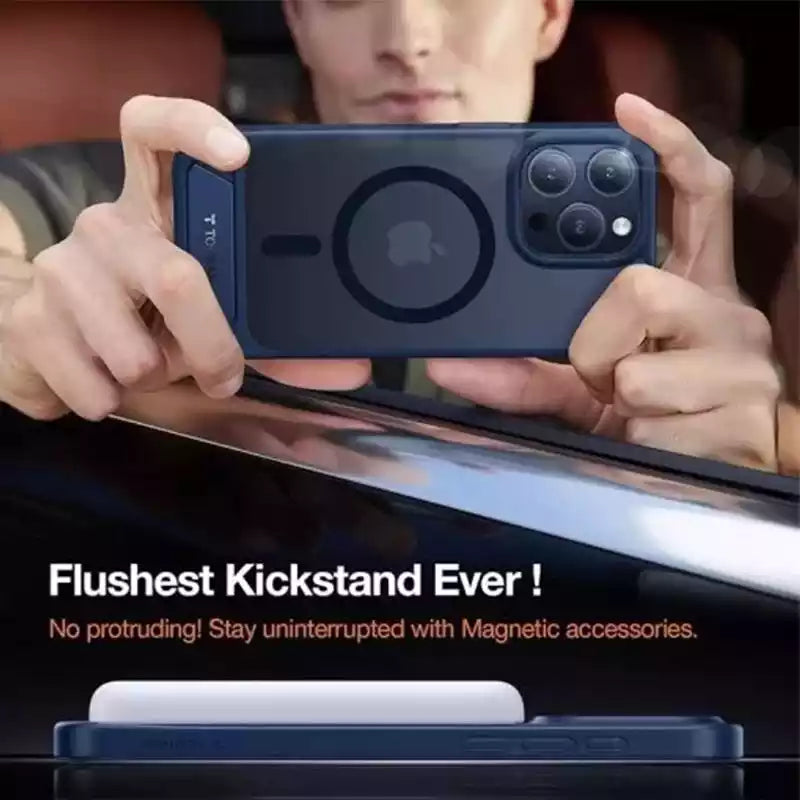 Buy Torras UPro Pstand Series Magsafe Compatible Phone Case for iPhone 15 Pro Max Clear from Vmart in Pakistan