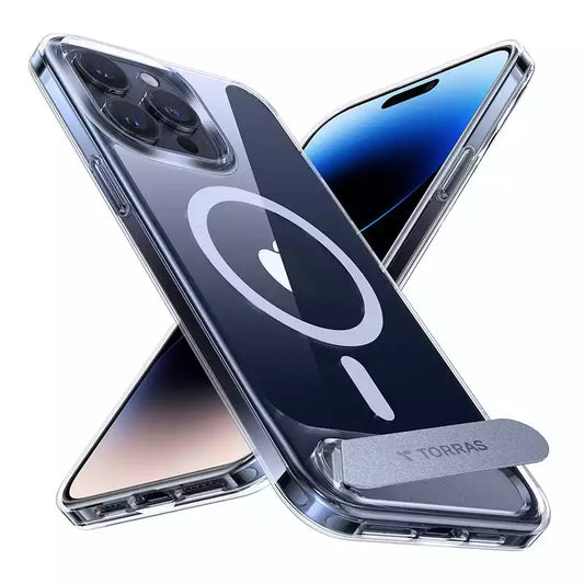 Buy Torras UPro Pstand Series Magsafe Compatible Phone Case for iPhone 15 Pro Max Clear from Vmart in Pakistan