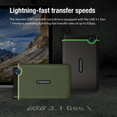 Transcend StoreJet 25M3G External Hard drive 2TB Military Green