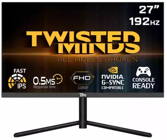 Twisted Minds 27'' Flat FHD 192Hz Fast IPS 0.5ms HDMI 2.1 HDR Gaming Monitor