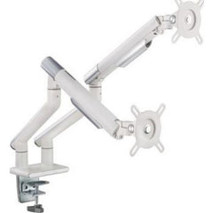 Twisted Minds Dual Monitors Premium Slim Aluminum Spring-Assisted Monitor Arms - White