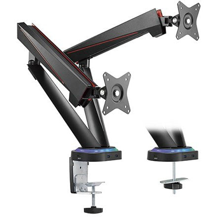 Twisted Minds Dual Monitors Spring-Assisted PRO Gaming Monitor Arm With USB - RGB