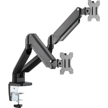 Twisted Minds Premium Dual Monitor Aluminum Gas Spring Pole Mounted Monitor Arm