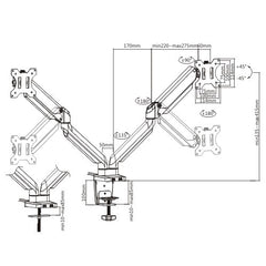 Buy Twisted Minds Premium Dual Monitors Aluminum Gas Spring Monitor Arm from Vmart in Pakistan