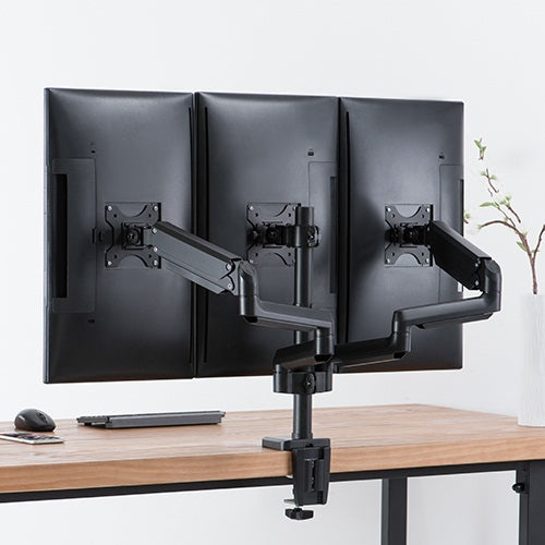 Buy Twisted Minds Premium Triple Monitors Aluminum Pole Mounted Gas Spring Monitor Arm from Vmart in Pakistan