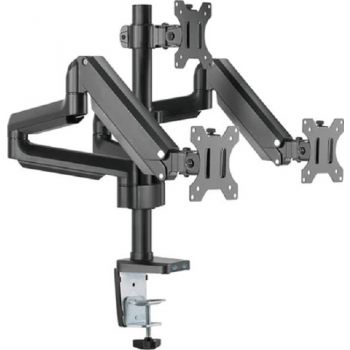 Twisted Minds PremiumTriple Monitors Aluminum Pole Mounted Gas Spring Monitor Arm With USB Port