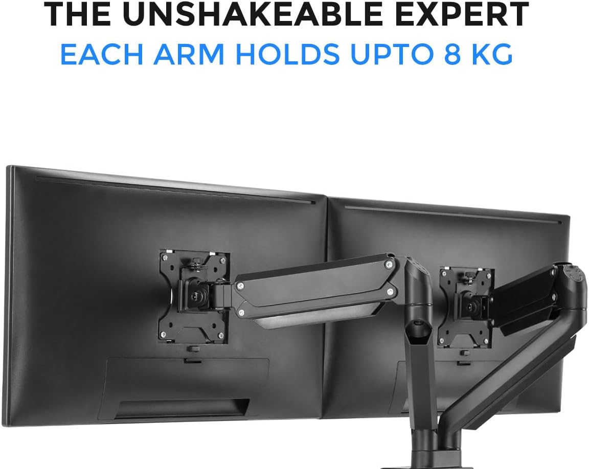 Buy Twisted Minds Premium Dual Monitor Aluminum Gas Spring Pole Mounted Monitor Arm from Vmart in Pakistan