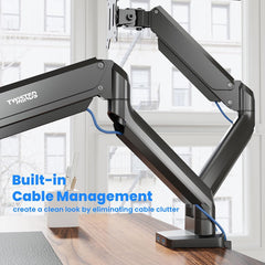 Buy Twisted Minds Premium Dual Monitor Aluminum Gas Spring Pole Mounted Monitor Arm from Vmart in Pakistan