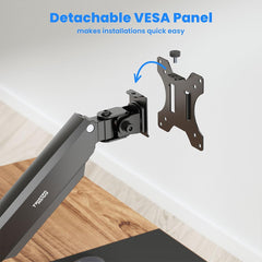 Twisted Minds Single Monitor Aluminum Slim Mechanical Gas Spring Monitor Arm