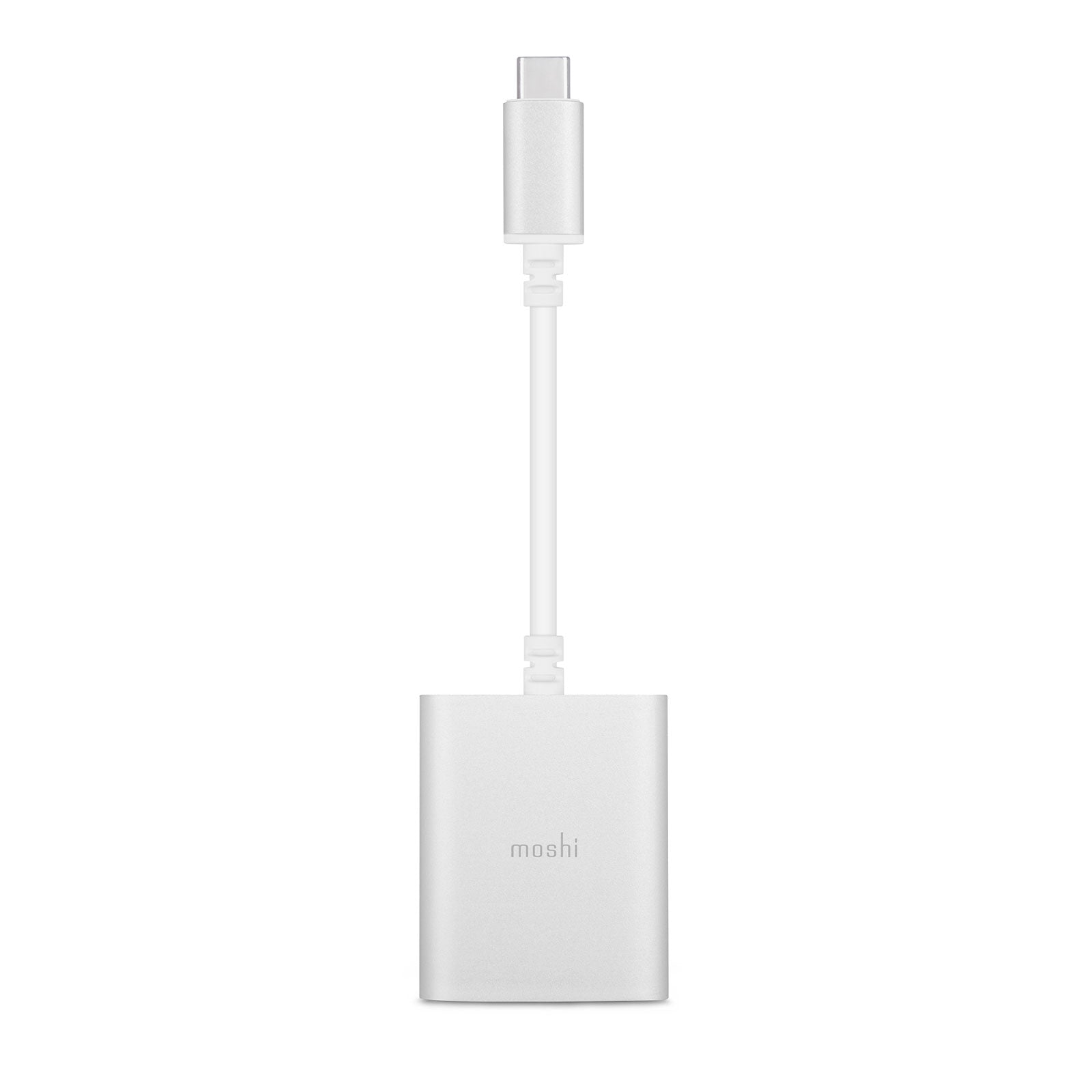 Moshi USB-C Digital Audio Adapter with Charging - Silver