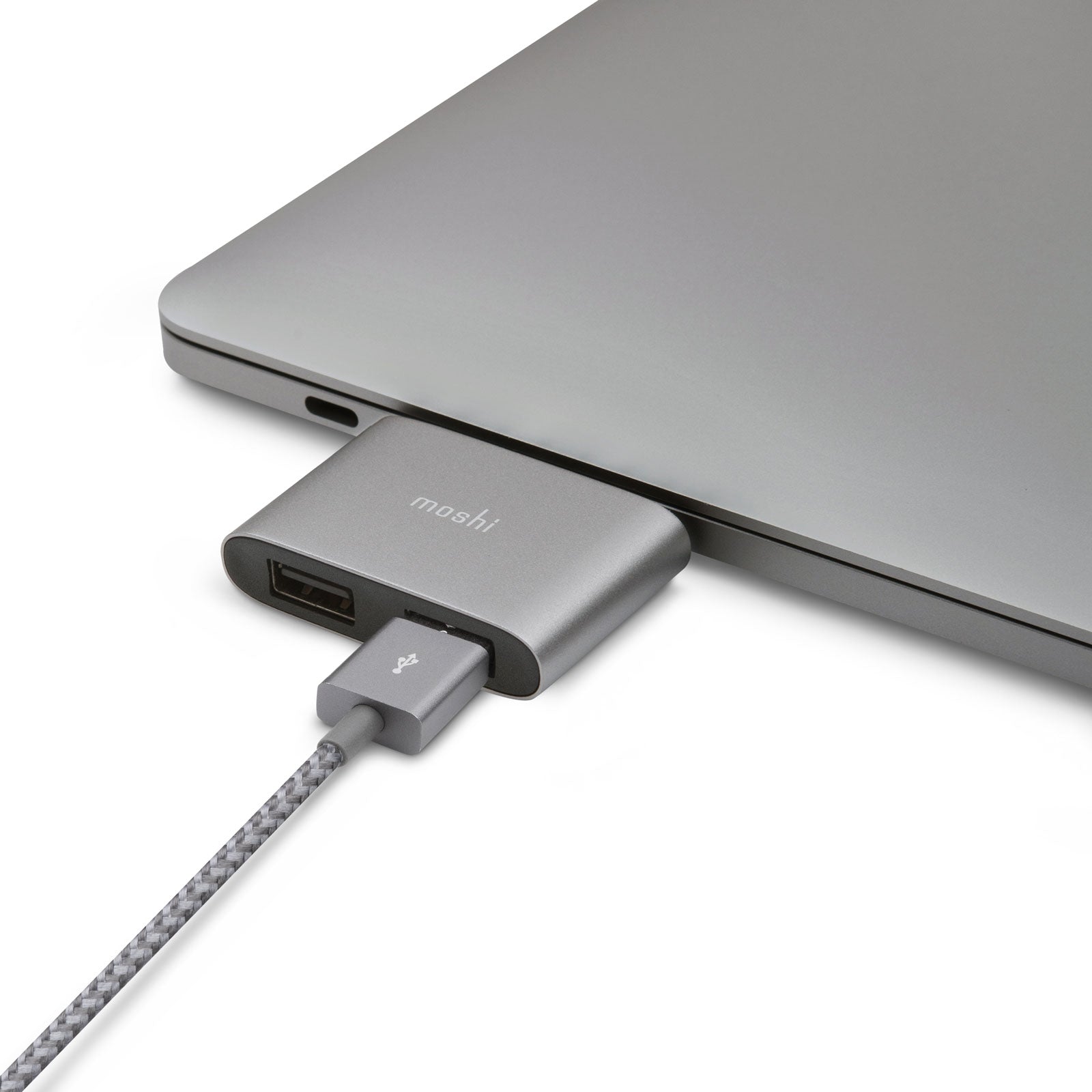 Moshi USB-C To Dual USB-A Adapter - Gray