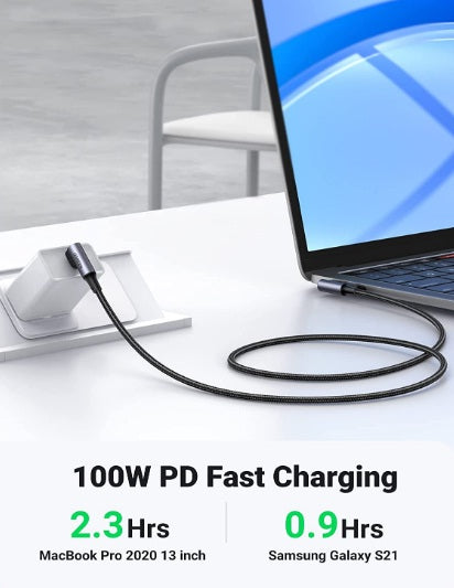 Buy Ugreen 10357 USB C to C 100W Double Angle Cable 3m from Vmart in Pakistan