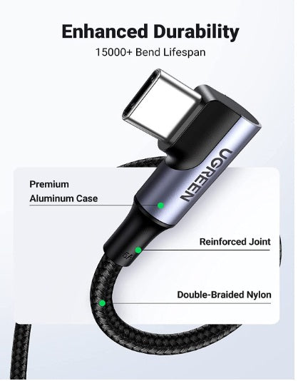 Ugreen 10357 USB C to C 100W Double Angle Cable 3m