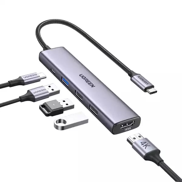 Ugreen 15495 Revodok 5-in-1 USB-C Hub (100W PD, 4K@30Hz HDMI)