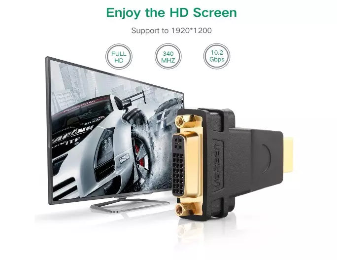 Ugreen 20123 HDMI Male To DVI(24+5) Female Adapter