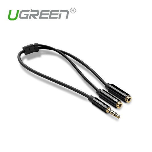 Buy Ugreen 30620 Headphone Splitter Cable with Mic - Black from Vmart in Pakistan