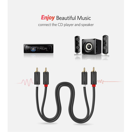 Buy Ugreen 30747 2RCA MALE To 2RCA MALE Audio Cable - 1m from Vmart in Pakistan