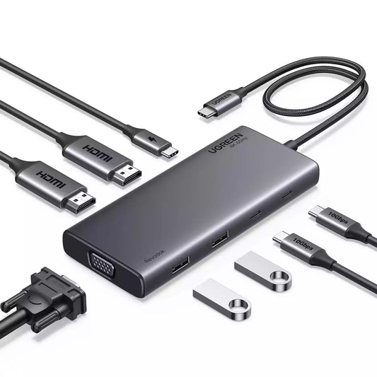 Buy Ugreen 35588 Revodok Pro 308 8-in-1 Docking Station (Triple Display PD 100W) from Vmart in Pakistan