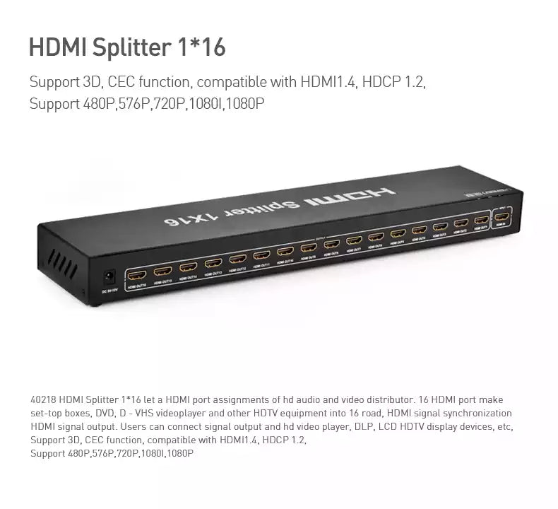 Ugreen 40218 1 in 16 out HDMI Splitter