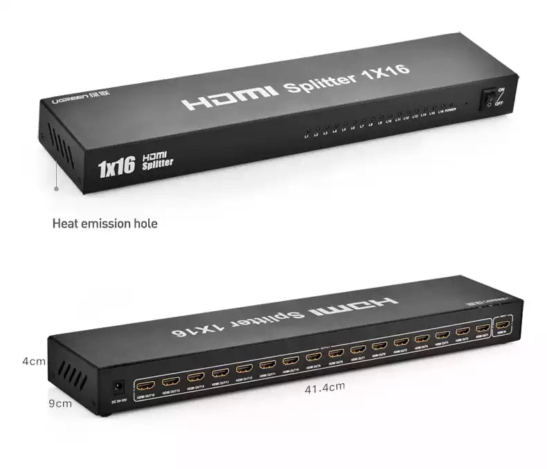 Ugreen 40218 1 in 16 out HDMI Splitter