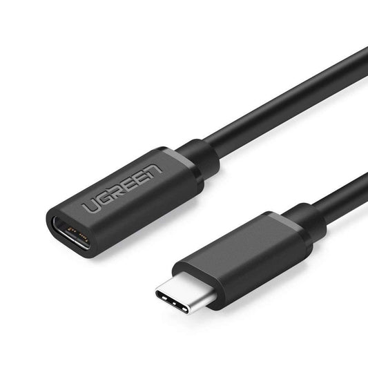 Buy Ugreen 40574 USB Type C 3.1 Male To Female Cable 0.5m - Black from Vmart in Pakistan