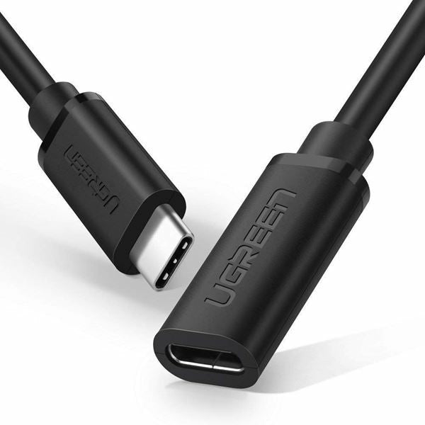 Ugreen 40574 USB Type C 3.1 Male To Female Cable 0.5m - Black