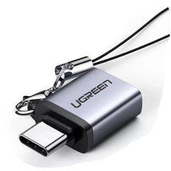 Ugreen 50283 Type C Male To USB 3.0 A Adapter With Lanyard - Space Gray